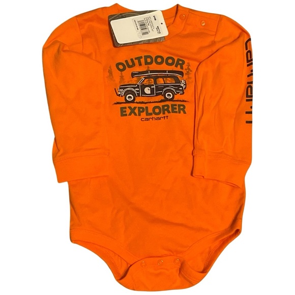 CARHARTT || Toddler Canvas Camo Overalls LS Bodysuit 2 Piece Set || size 24m - Picture 5 of 7